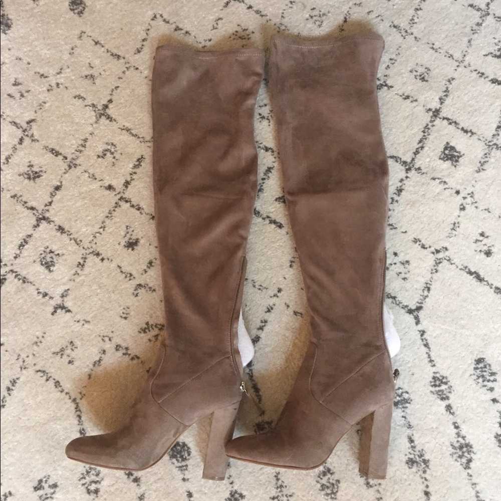 Steve Madden Emotions Taupe OTK Over The Knee Boot
